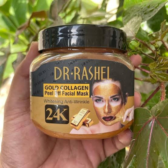 24K Gold Collagen Peel Off Facial Mask (120g) – Whitening, Anti-Wrinkle, Skin Tightening.