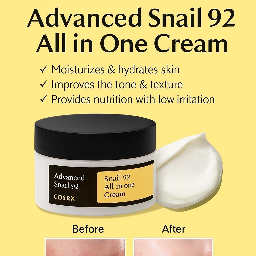COSRX Advanced Snail 92 All-In-One Cream – 100ml