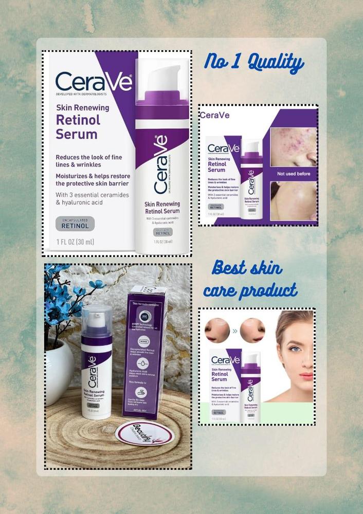 CeraVe Skin Renewing Retinol Serum – 30ml | Anti-Aging & Skin Smoothing.