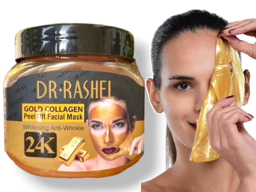 24K Gold Collagen Peel Off Facial Mask (120g) – Whitening, Anti-Wrinkle, Skin Tightening.
