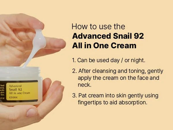COSRX Advanced Snail 92 All-In-One Cream – 100ml