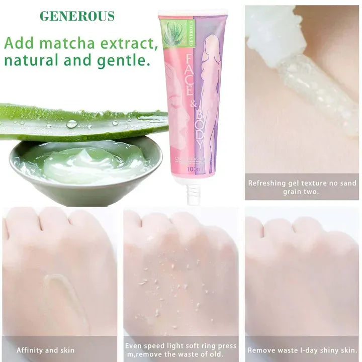 Whitening & Brightening Face & Body Scrubbing Gel – Deep Exfoliation & Glow
