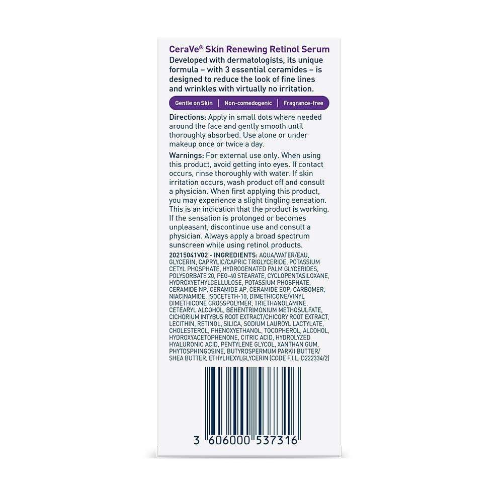 CeraVe Skin Renewing Retinol Serum – 30ml | Anti-Aging & Skin Smoothing.