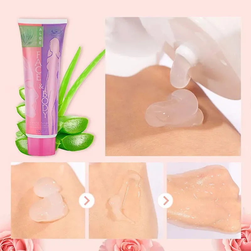 Whitening & Brightening Face & Body Scrubbing Gel – Deep Exfoliation & Glow