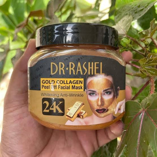 24K Gold Collagen Peel Off Facial Mask (120g) – Whitening, Anti-Wrinkle, Skin Tightening.
